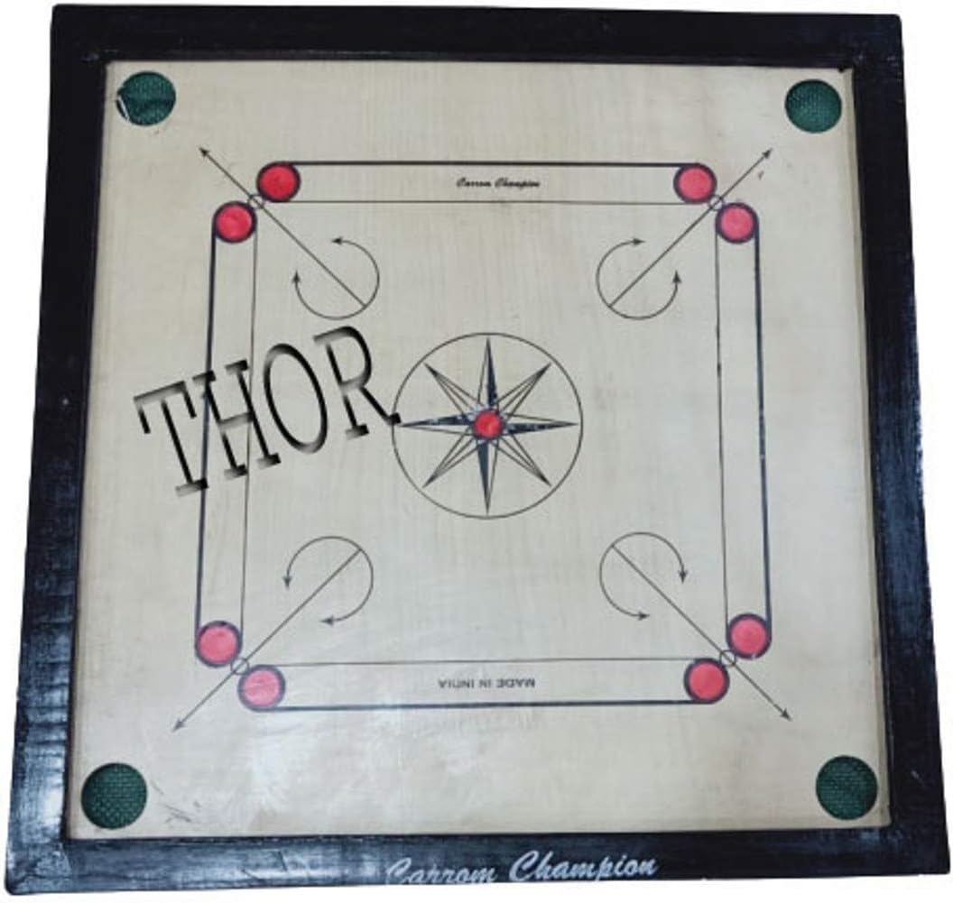 Classic Carrom Board Set with Coins and Striker Carrom Board