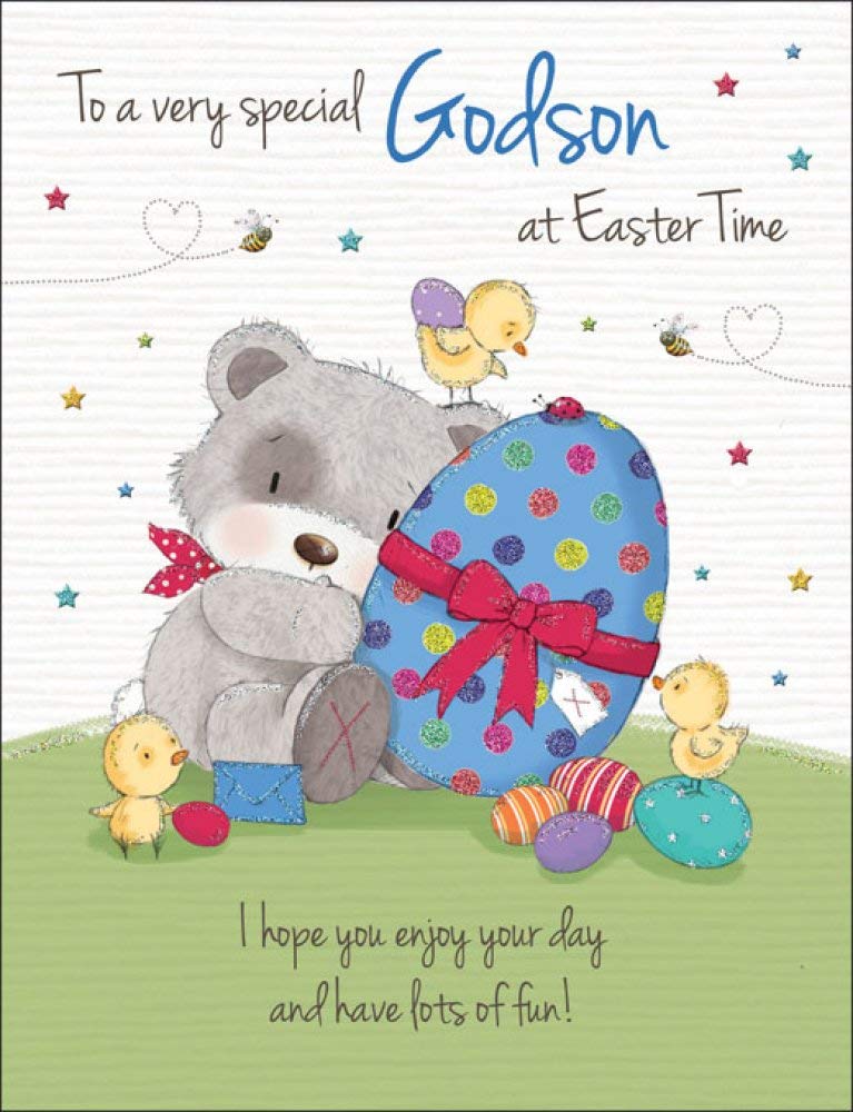 Piccadilly Greetings Traditional Easter Card Godson - 8 x 6 inches