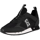 EA7 Men's Woven Trainers, Black/White