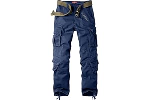 JESSIE KIDDEN Men's BDU Casual Military Pants, Tactical Wild Army Combat ACU Rip Stop Camo Cargo Work Pants Trousers with 8 Pockets