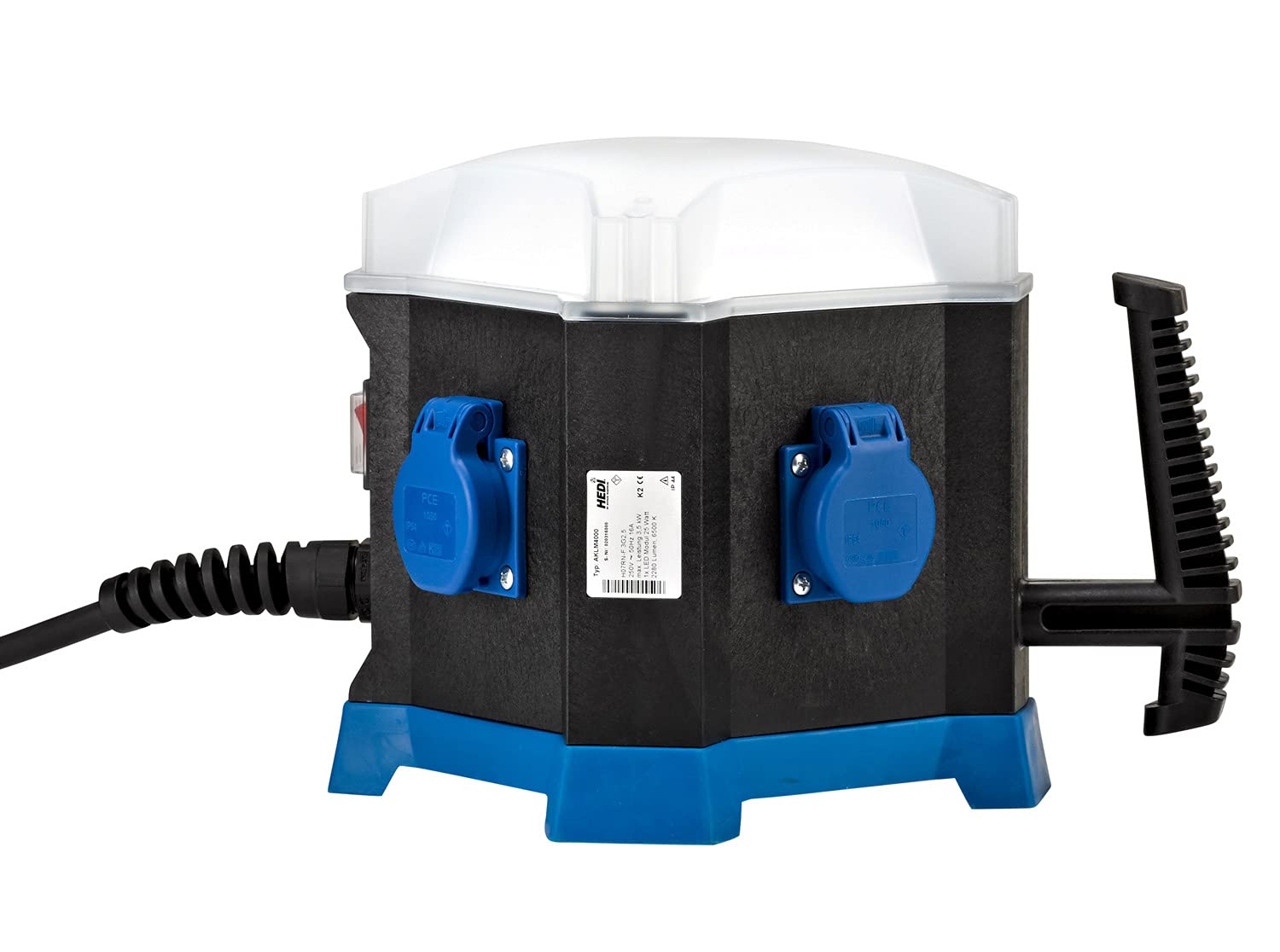 Hedi AKLM4000 Mobile Socket Splitter AKLM 4000 with Lighting Module IP44, 4 250 V