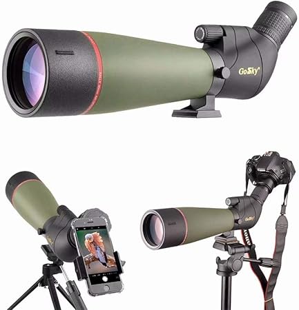 Amazon Gosky 60x80フィールドスコープ スポッティングスコープ バードウォッチング 天体観測 Nikon Canon一眼レフアダプターランダム発送 フィールドスコープ 通販