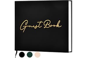 Lankaiva Funeral Guest Book for Loving Memory, Elegant Wedding Guest Book for Weddings Reception - Classic Baby Shower Guest Book, Perfect for Bridal Shower Birthday Guest Sign in Book, Black