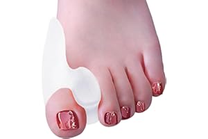 DUORUI 8 Pack Gel Silicone Toe Spacers for Bunions, Big Toe Separator with Side Cushions, Pain Relief for Hallux Valgus & Toe