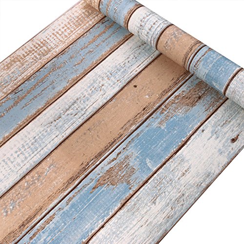 Yifely DIY Drawer Liner Self-Adhesive Shelf Paper Personalize Cabinets 17.7 Inch by 9.8 Feet Loft Wood Grain