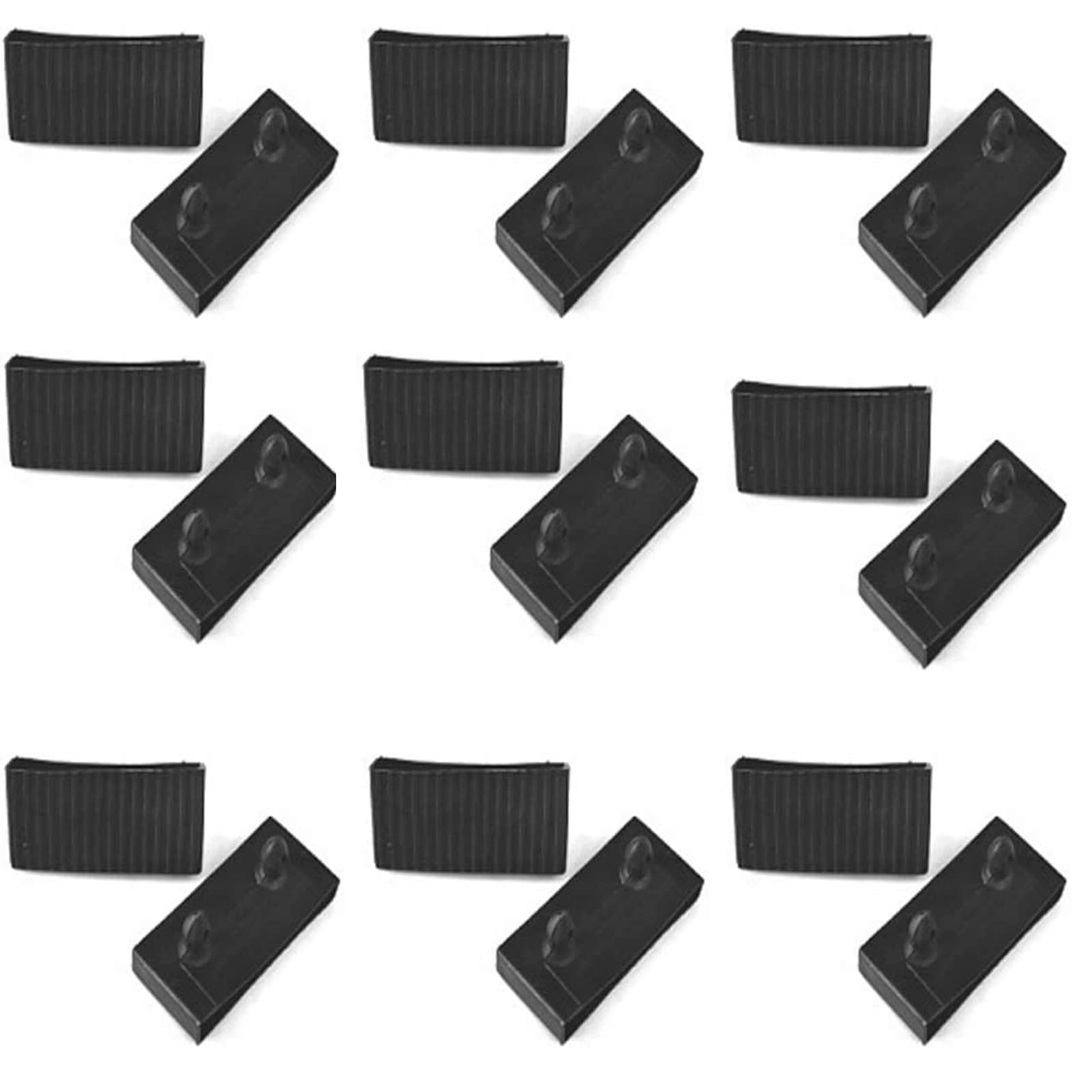 XIAONAN 20 Pcs 62-63mm Bed Slat Ender Caps Holders Replacement Plastic Bed Slat Holders for Single, Double and King Size Beds Connector Accessories (Black)