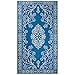 DII Contemporary Indoor/Outdoor Lightweight Reversible Fade Resistant Area Rug, Great For Patio, Deck, Backyard, Picnic, Beach, Camping, BBQ, 4 x 6', Blue Garden Floral