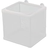 uxcell Plastic Aquarium Fish Tank Frame Hatchery Separation Isolation 4 Suction Cups Mesh Net Breeder Divider White
