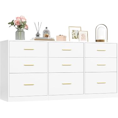 modern dresser amazon Modern 8 Drawers Dresser for Bedroom, 55" Wide Dressers & Chest of Drawers  w/Curved Profile Design, Wood Mid Century Storage Dressers Organizer for  Bedroom, Living Room, Natural Oak Natural 15.6"D x 55.1"W