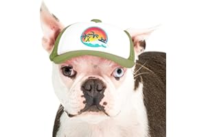 PupLid Trucker Hats for Dogs (XS) Premium Stylish Sun Protection for The Modern Dog - Adjustable for Secure Comfortable Fit on Active Dogs (Green, Surfer Dog)