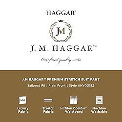 J.M. Haggar Men's Suit Jacket Pant, Dark Navy, 44
