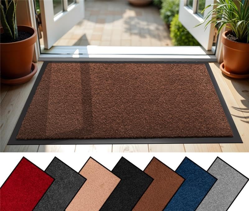 BLADO Door Mats Indoor & Outdoor - Non Slip Heavy Duty Rubber Back Door Mat Washable Dirt Trapper for Entrance, Kitchen Offices Floor Mat