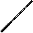 Tombow ABT-N15 Fasermaler Dual Brush Pen mit zwei Spitzen, black
