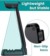 Klearlook Headphone Stand Holder w/ Cable Clip Phone Mount Universal Black view 6