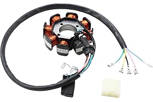 AURYNGMD AC 8 Coil 5 Wire Magneto Stator Alternator Stator Fits For CG Engines 125cc 150cc 200cc 250cc ATV Quad Moped Motorcycle Dirt Bike Pit Bike Go Cart Buggy Zongshen Lifan Taotao Engine Parts