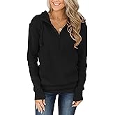 Fallorchid Womens Long Sleeve Tops Quarter zip Pullover Hoodies Casual Sweatshirts with Pocket