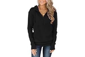 Fallorchid Womens Long Sleeve Tops Quarter zip Pullover Hoodies Casual Sweatshirts with Pocket