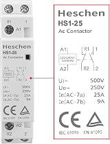 Heschen Household AC Contactor HS1-25 2 Pole 1NO 1NC 220V DIN Rail view 8