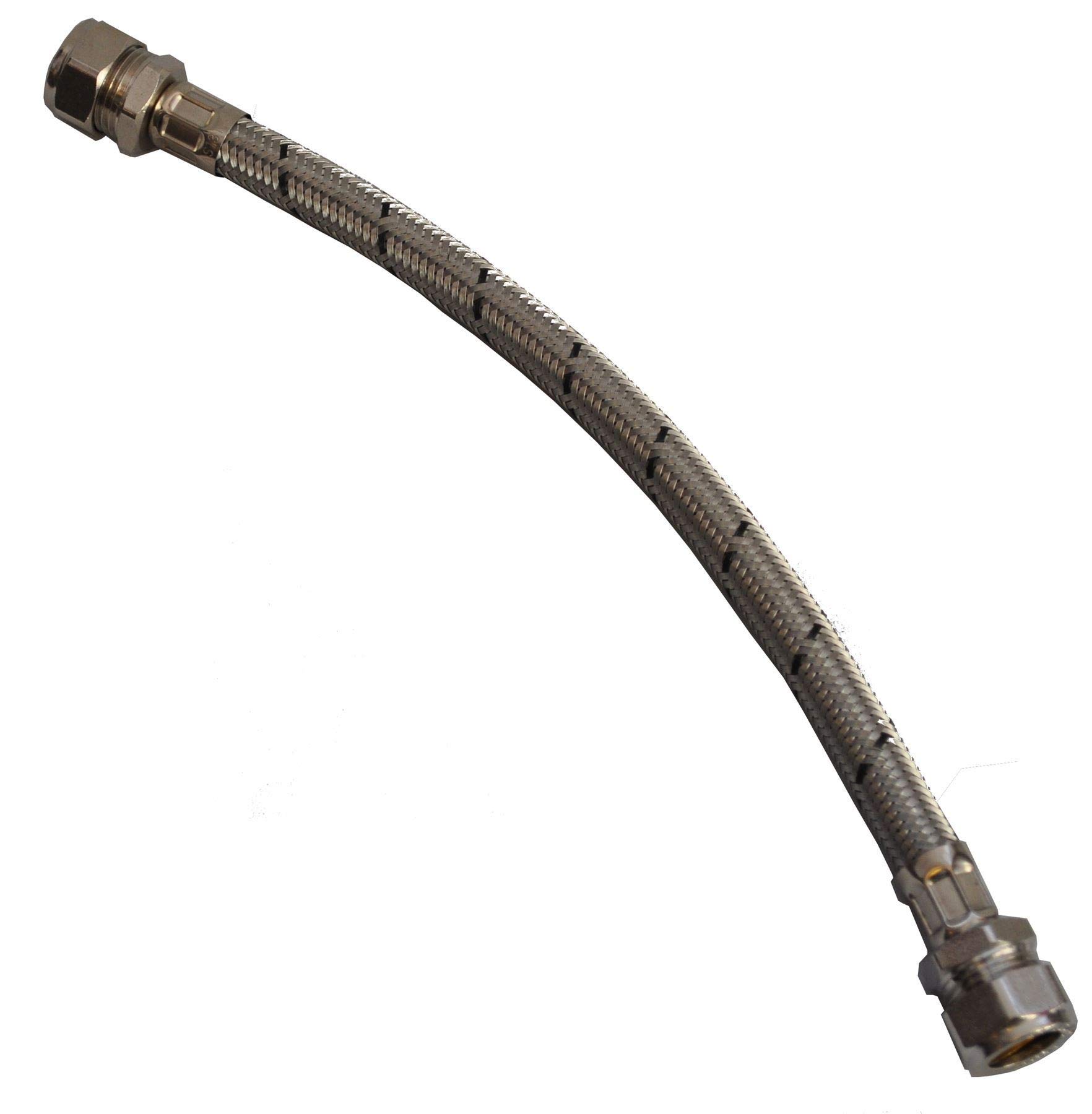 22mm x 22mm 500mm Flexible Tap Hose WRAS - Pack of 2