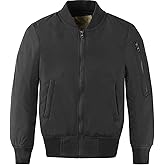 CUNYI Boys' Fashion Zip Up Bomber Jacket Windproof Flight Jacket Lightweight Windbreaker Outdoor