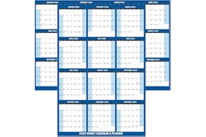 24" X 34" 2026 Wall Calendar Large Wall Calendar 2026 Folded Wall Calendar Year Calendar Dates for Detailed Scheduling Milest