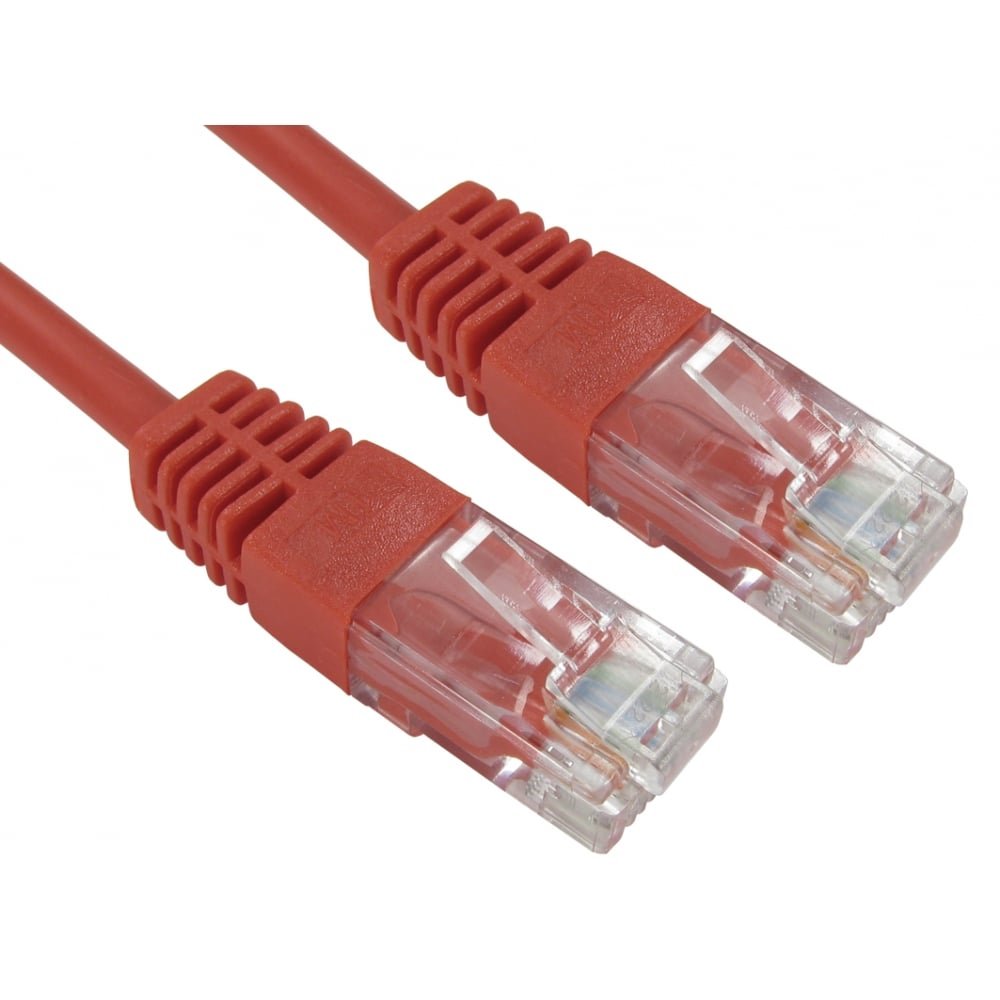ALIDA SYSTEMS 0.5m Professional Network Cable - Premium Quality (26 AWG 100% Copper Wire) / CAT5e (enhanced) / RJ45 / Ethernet/Patch/LAN/Router/Modem / 10/100 Red