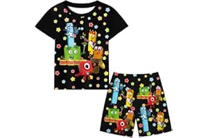 COTO Toddler Boys Short Sleeve Shirt Set Kids Graphic Tee Shirt with Short Summer Clothes Set