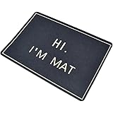 Pinji Doormat Outdoor Indoor Rubber Door Mats Non Slip Rug Carpets for Front Door Kitchen Bedroom Garden Hi I'm Mat 23.6(L) x