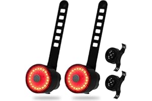 Bike Tail Light 2 Pack, Ultra Bright Bicycle Rear Light for Night Riding & Daytime Safety, 120LM USB-C Rechargeable LED Bike 