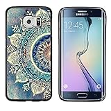 Galaxy S6 Edge Plus Case, Laser Technology for Protective Samsung Galaxy S6 Edge Plus Case Black DOO UC (TM) - Beautiful blue green Mandala retro dream