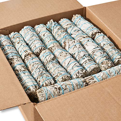 25 White Sage 4" ~ Sage Smudge Sticks for Smudging & Cleansing Energy ~ Bulk / Wholesale ~ Sustainably Grown (25 Pack)