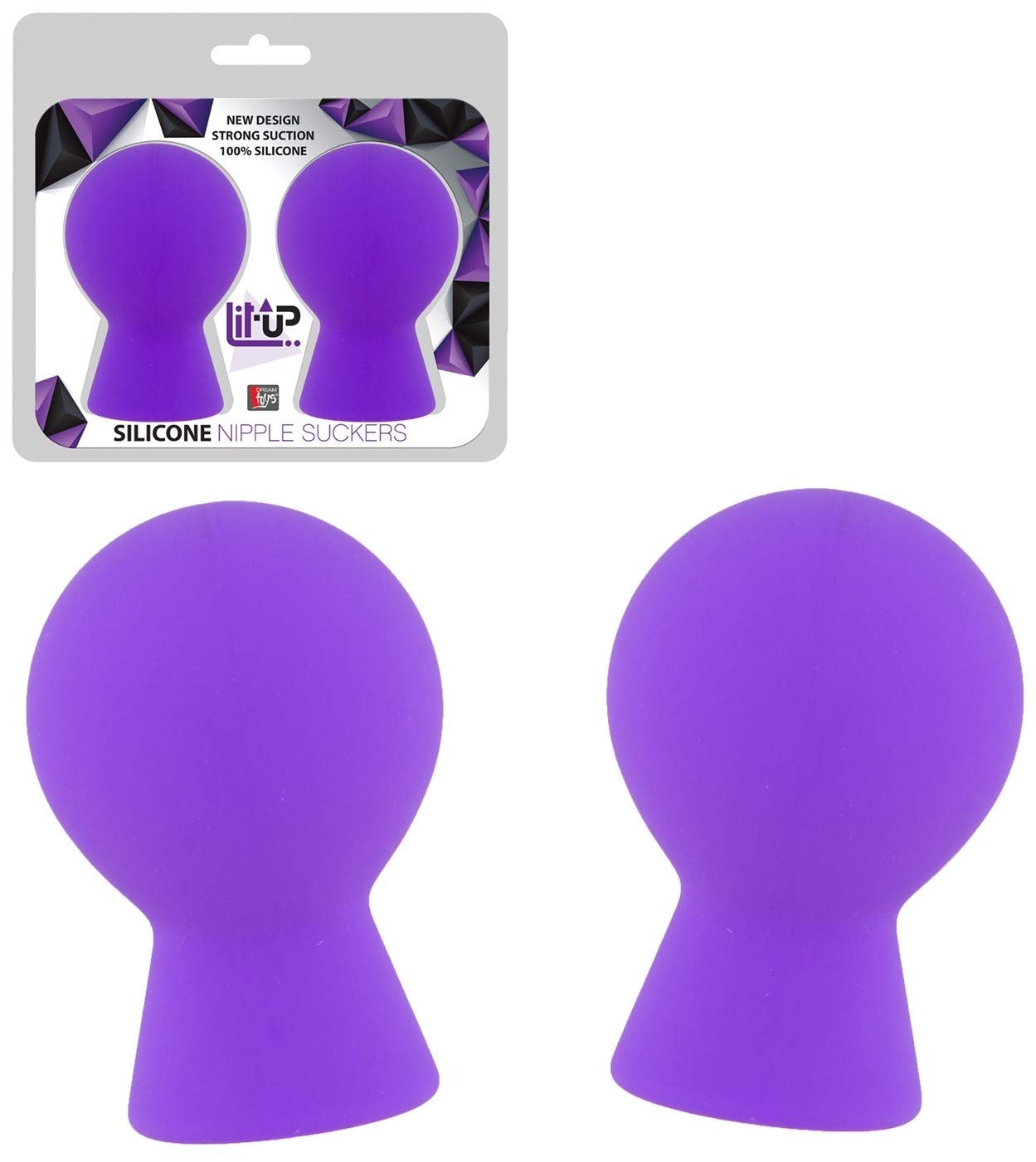 Dream Toys Small Purple Lit-Up Nipple Suckers