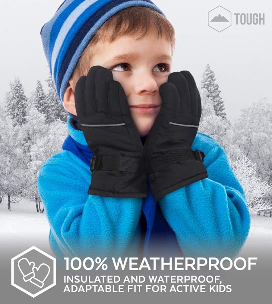 Kids Winter Gloves - Snow & Ski Waterproof Gloves for Boys, Girls, Toddler & Youth - Designed For Cold Weather: Clothing