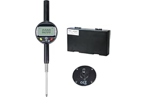 KWTAJIEQC Digital Dial Gauge,with A Range of 50.8mm/2 in,Dlectrical Digital Indicator Graduation of 0.001mm,Metric and Imperial Measure Tool.Electronic Dial Gauge for Bearing Measurement and CNC Machine