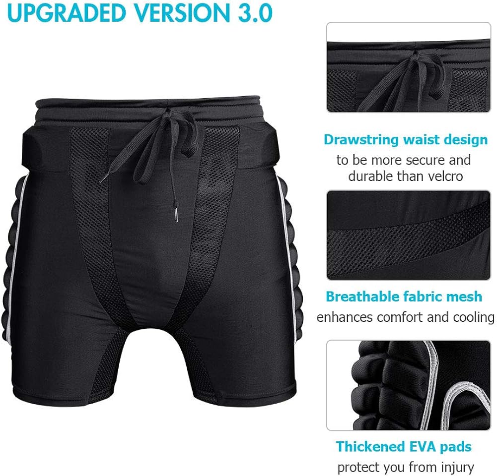 Protection Hip 3D Padded Protective Shorts for Snowboard Skate and Ski: Clothing