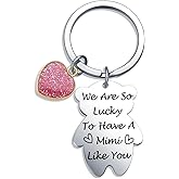 Fmekosdz Mimi Keychain Gifts From Grandchildren Meme Keychain Grandma Keychain Gigi Jewelry