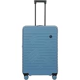Bric's B|Y Ulisse Checked Luggage with Spinner Wheels &ndash; Expandable Lightweighted Hard Shell Suitcase, TSA Combination Lock - Removeable Wash Bag Included - 28 Inch, Grey Blue