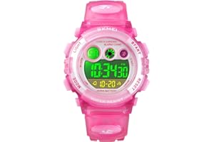 cofuo Kids Digital Sport Watch for Boys Girls, Kid Waterproof Electronic Multi Function Casual Outdoor Watches, 7 Colorful LED Luminous Alarm Stopwatch Wristwatch