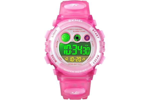 cofuo Kids Digital Sport Watch for Boys Girls, Kid Waterproof Electronic Multi Function Casual Outdoor Watches, 7 Colorful LED Luminous Alarm Stopwatch Wristwatch