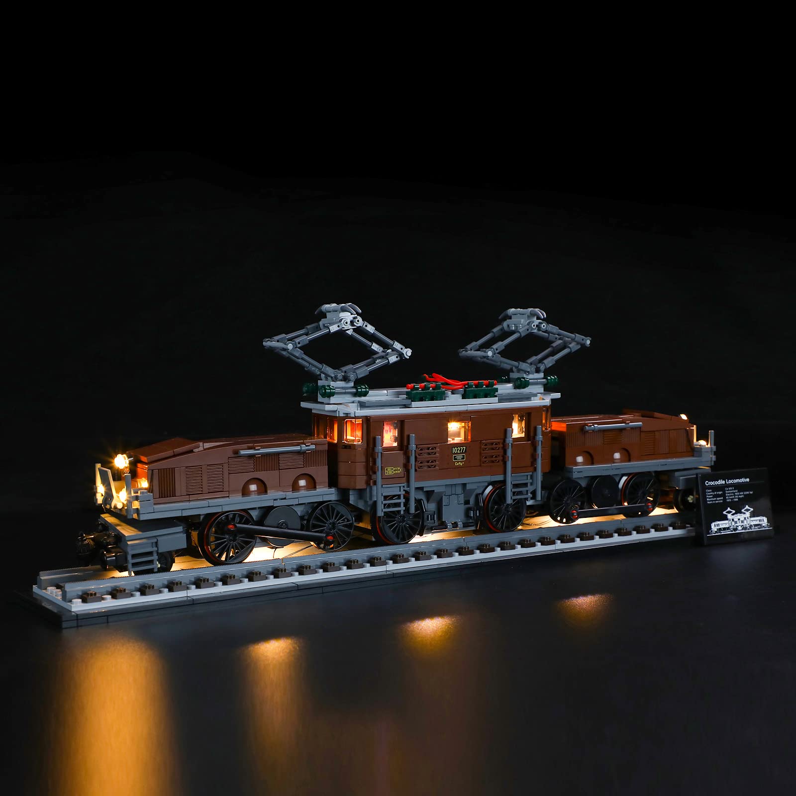 GEAMENT LED Light Kit Compatible with LEGO Crocodile Locomotive - Lighting Set for Creator 10277 Model (Building Set Not Included)