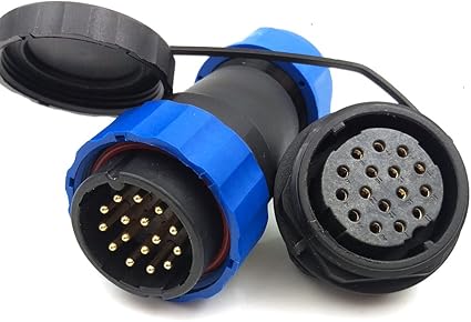 Amazon Com Sd28 16pin Waterproof Connector Ip67 Led Connector Power Supply Plug Socket Aviation Bulkhead Connector 16pin Panel Mount Home Audio Theater