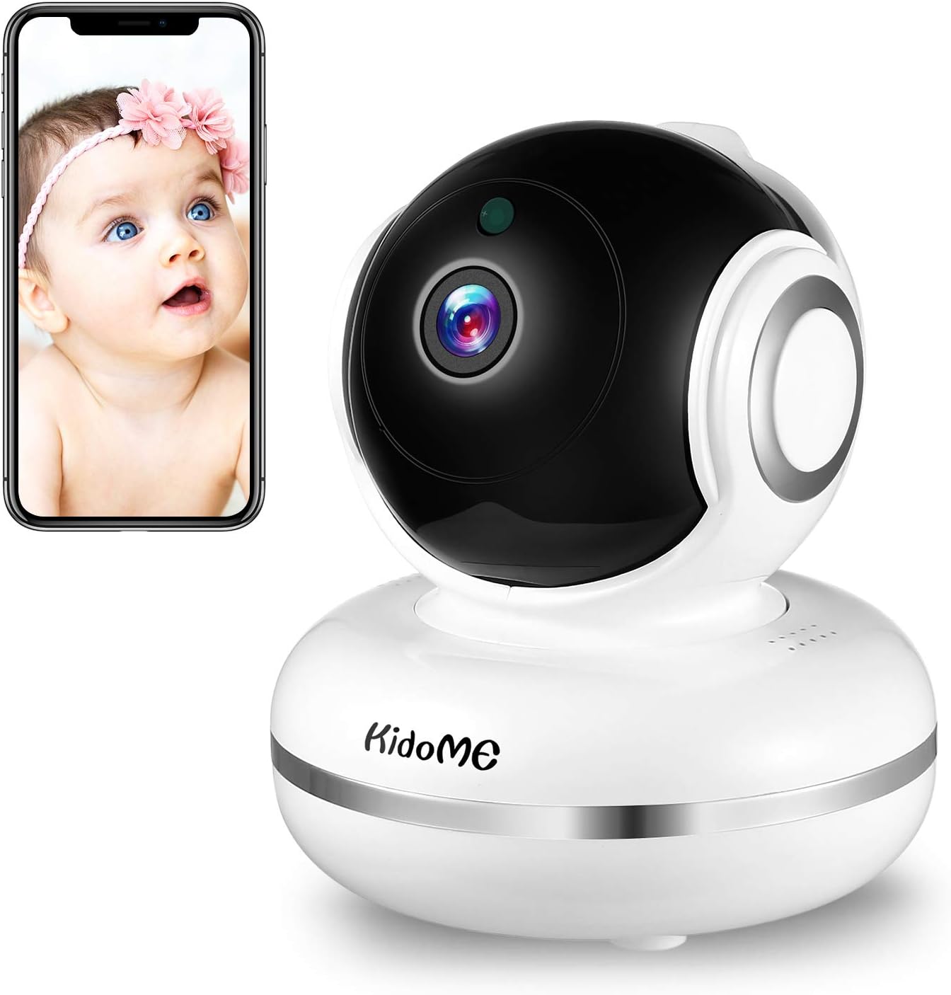 WiFi IP Camera，1080P Baby Monitor with Night Vision Motion Detection 2-Way Audio Cloud Storage，Monitor for Baby/Elder/Pet， Home Security Surveillance Pan/Tilt/Zoom …