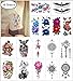 COKOHAPPY 16 Sheets Large Temporary Tattoo for Girl Women Arm Shoulder Flower, Lotus, Dream Catcher, Mandala, Butterfly, Mermaid, Tribal Symbols