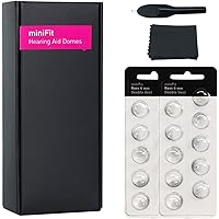 MiniFit bass double vent domes for Oticon Hearing Aids, 6mm, 8mm, 10mm, 12mm Replacement Domes for Oticon Mini RITE Hearing A