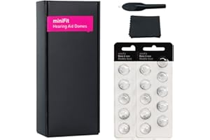 MiniFit bass double vent domes for Oticon Hearing Aids, 6mm, 8mm, 10mm, 12mm Replacement Domes for Oticon Mini RITE Hearing A