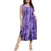 LARACE Plus Size Maxi Dresses for Curvy Women Summer Sleeveless Casual 2025 Long Dress L-5XL