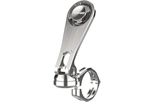 Rokform - Motorcycle Handlebar Cell Phone Mount, Mounts to ANY Handlebar Measuring from 7/8" to 1-1/4", Secures Phone Via Quad Tab Twist Lock Mount and Built-In Magnet Mount (Polished Aluminum)