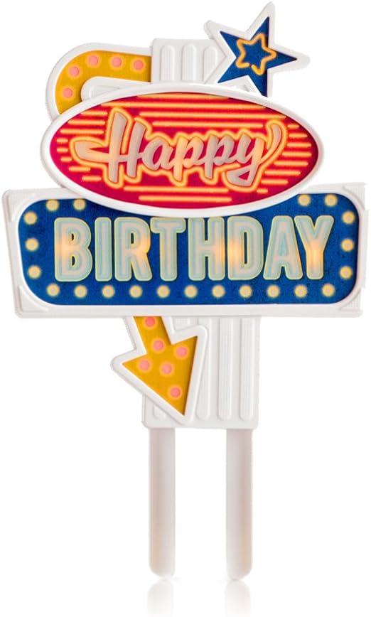 Amazon Com Suck Uk Sk Hb1 Flashing Cake Topper Happy Birthday