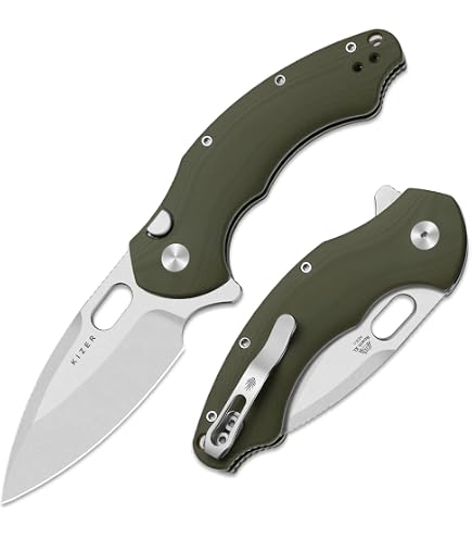 にょき Kizer Roach XL Pocket Folding Knife, 3.5