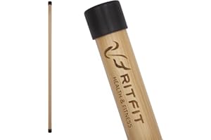 RitFit 5ft Natural Bamboo Yoga Stick, Exercise Stick, Stretching Stick, Versatile Tool for Yoga Practice, Stretching, Flexibility